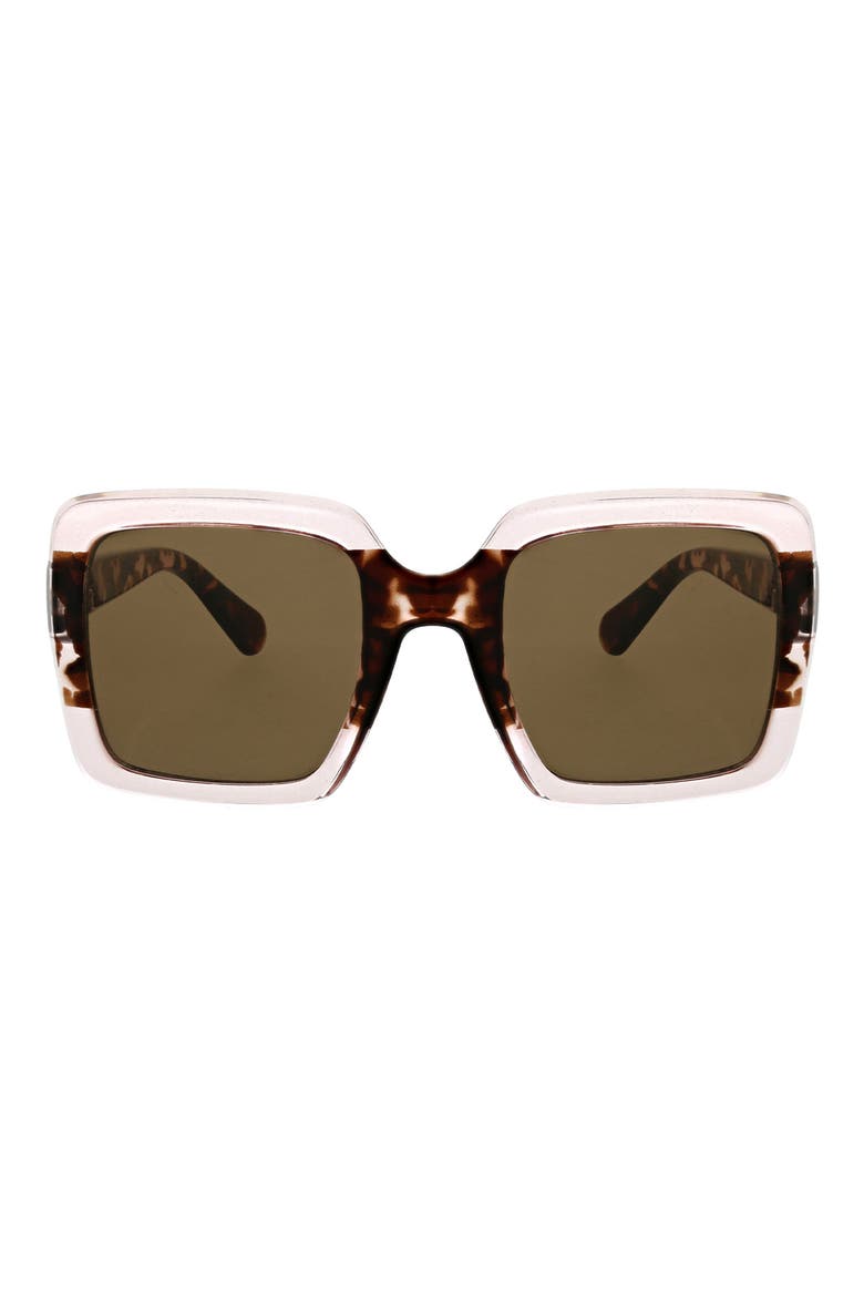 52mm Oversize Square Sunglasses, Main, color, BLUSH CRYSTAL
