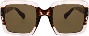 BCB Generation Oversized Square Chic Blush Crystal Sunglasses BCBGeneration | Accessories | Bcbgeneration Square Cat Eye  main image 3