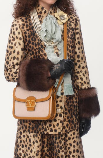 Valentino Garavani 9TO5 Canvas & Leather Shoulder Bag