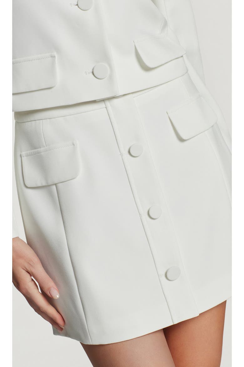 Katana Crepe Skirt, Alternate, color, White