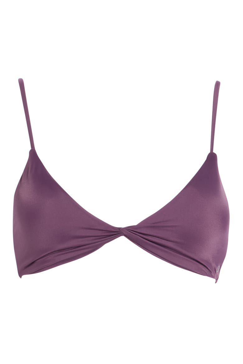 Simply Seamless Twist Front Bikini Top, Alternate, color, PURPLE MULTI