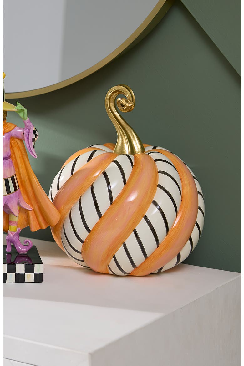 Candy Swirl Medium Halloween Pumpkin, Alternate, color, ORANGE