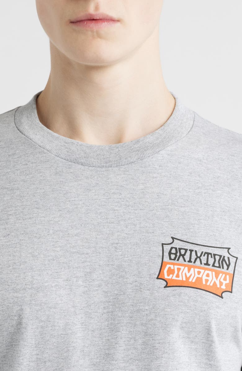 Brixton Pillar Graphic T-Shirt, Alternate, color, Heather Grey