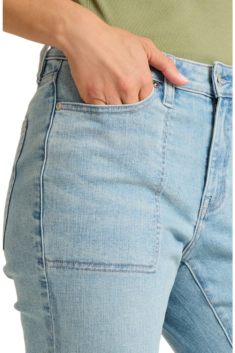 Patch Pocket Straight Leg Utility Jeans, Alternate, color, PEARL BEACH WASH