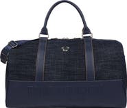 True Religion Horseshoe Quilted Denim Weekender Bag