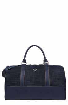Horseshoe Quilted Denim Weekender Bag