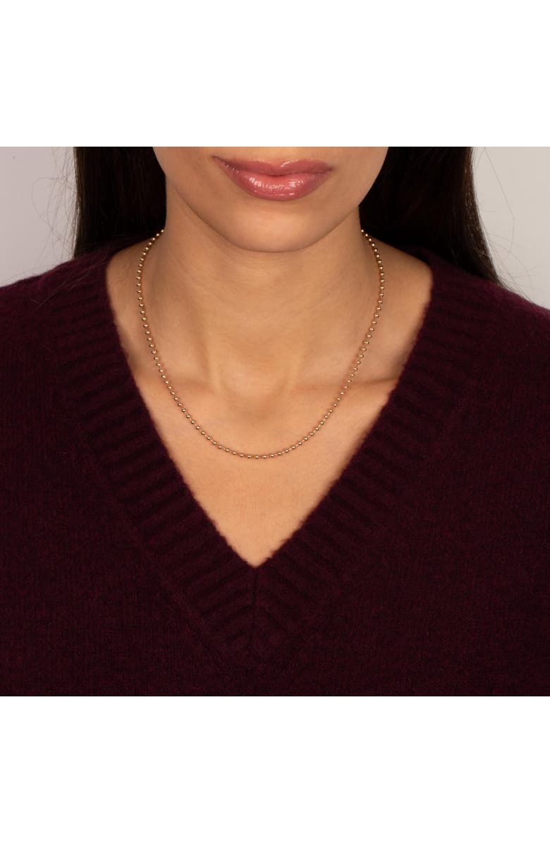 BY ADINA EDEN Solid Ball Link Chain Necklace 14K, Alternate, color, 14K Gold