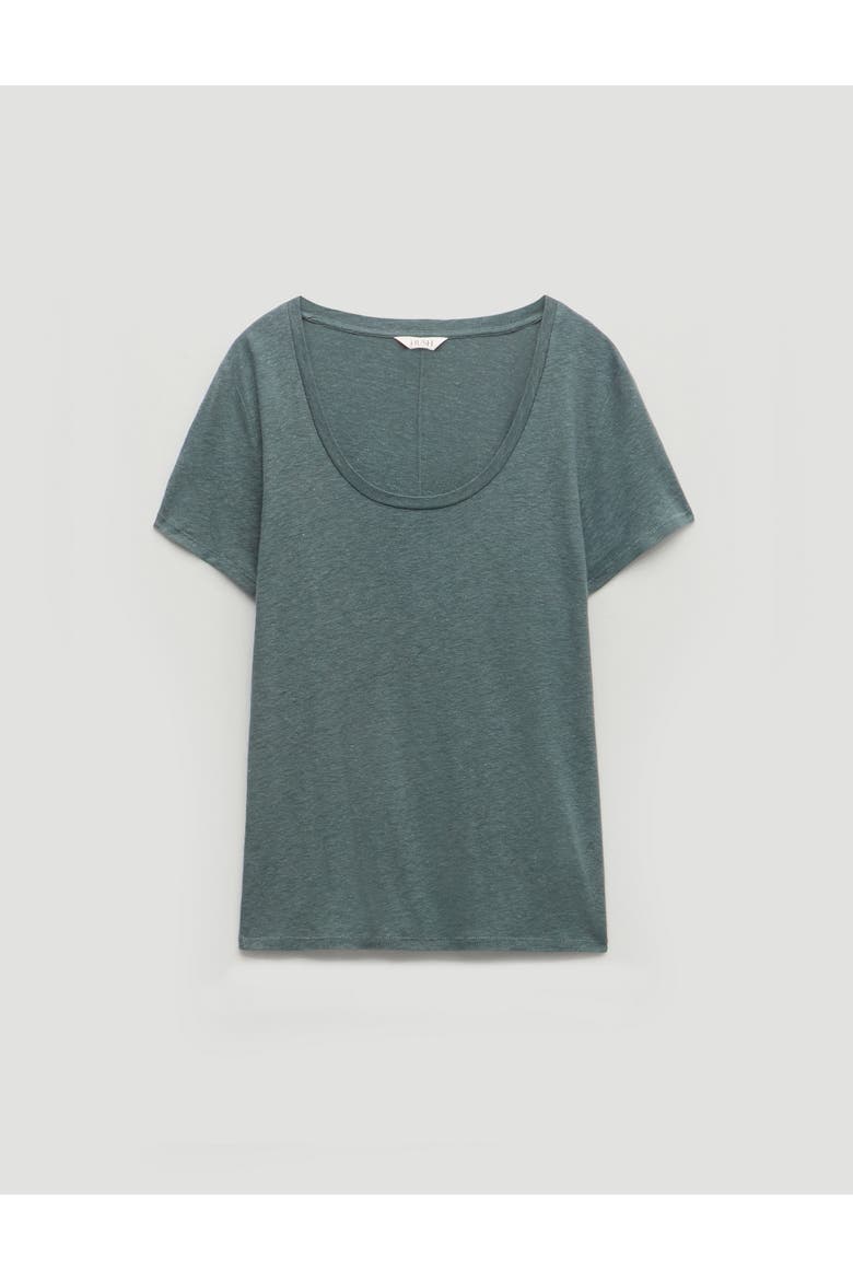 Briar Linen Blend Scoop Neck T-Shirt, Alternate, color, Sage Green