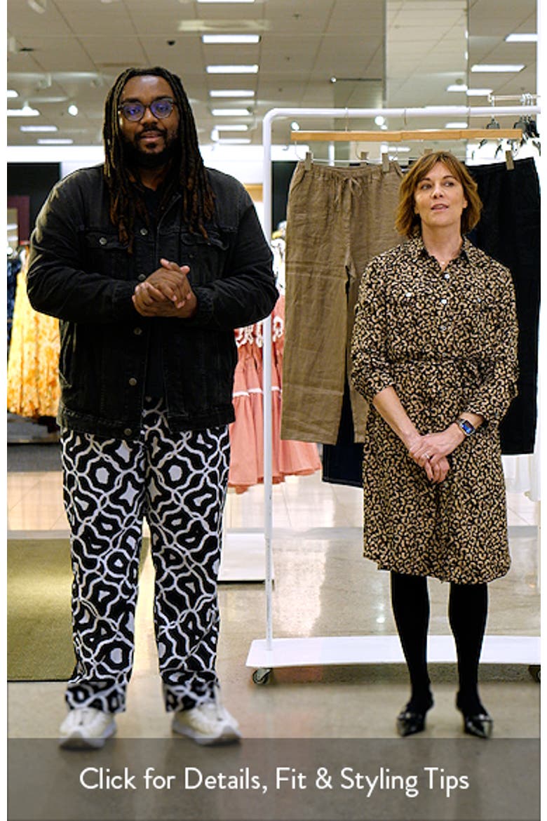 Abstract Animal Print Ruched Sleeve Trench Shirtdress video