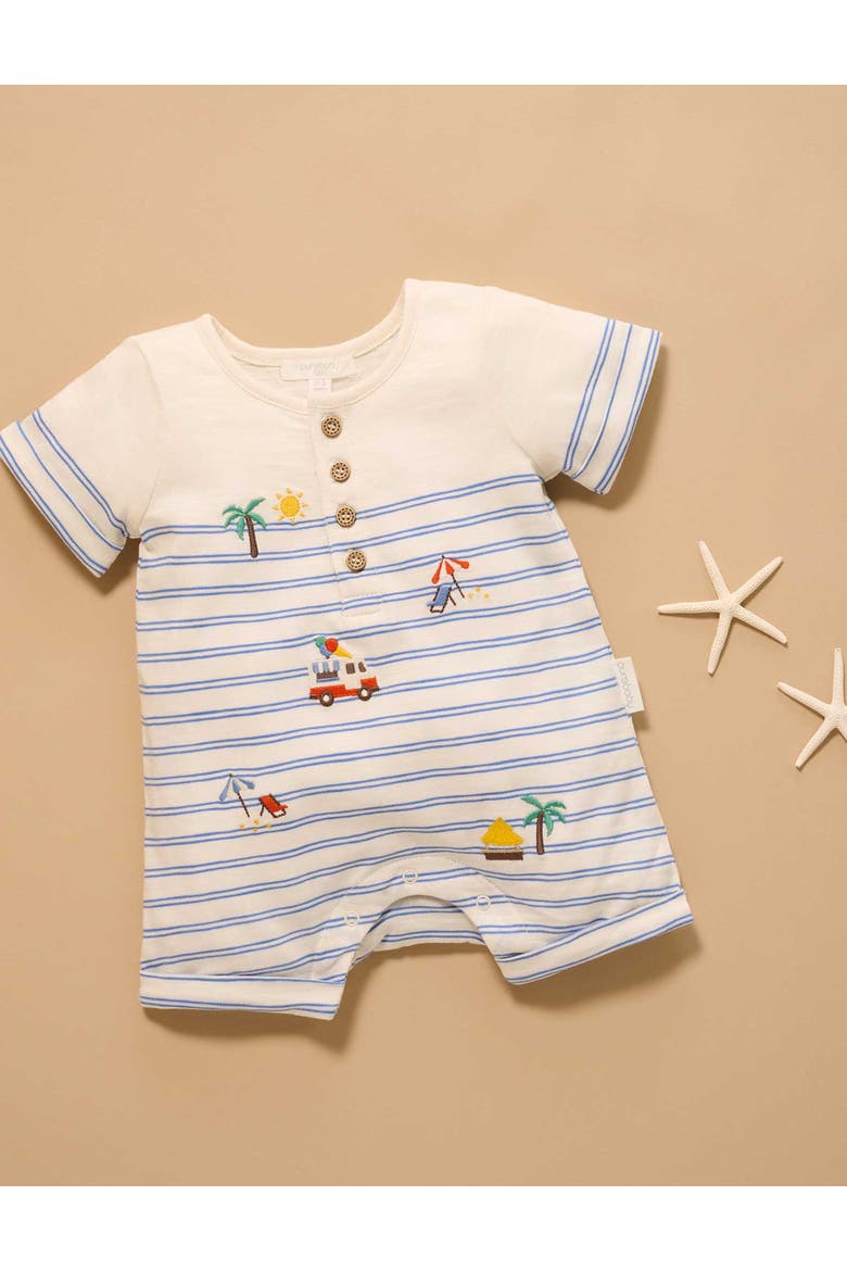Resort Striped Romper, Alternate, color, Pacific Mini Stripe