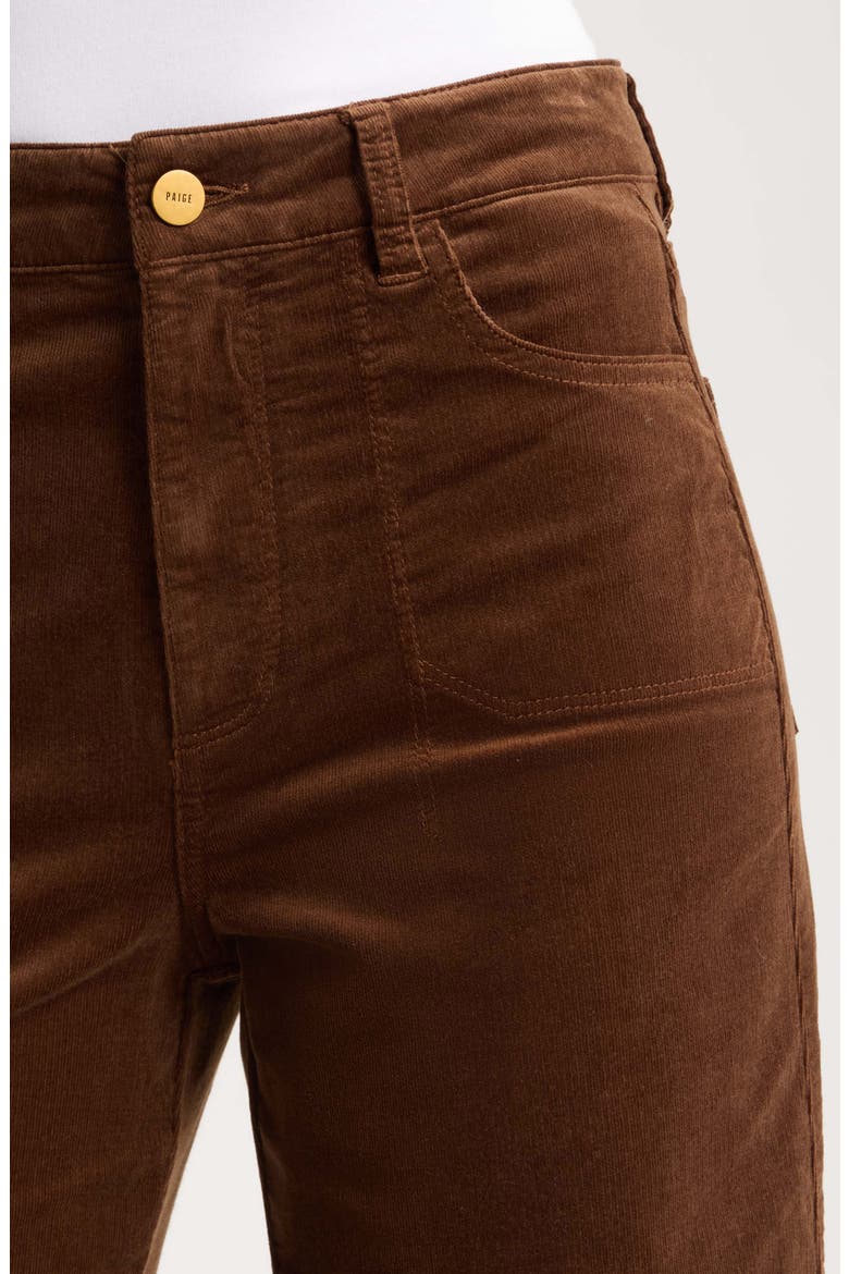 Anessa Corduroy High Waist Ankle Wide Leg Jeans, Alternate, color, HICKORY