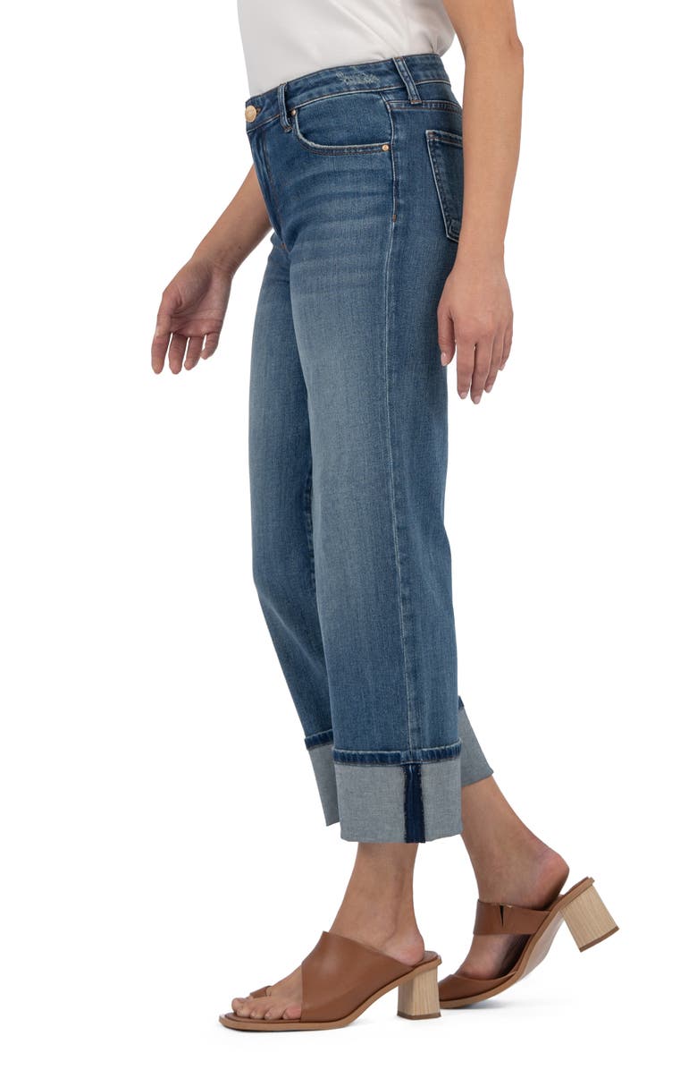 KUT from the Kloth Mid Rise Wide Leg Jeans, Alternate, color, Serenity