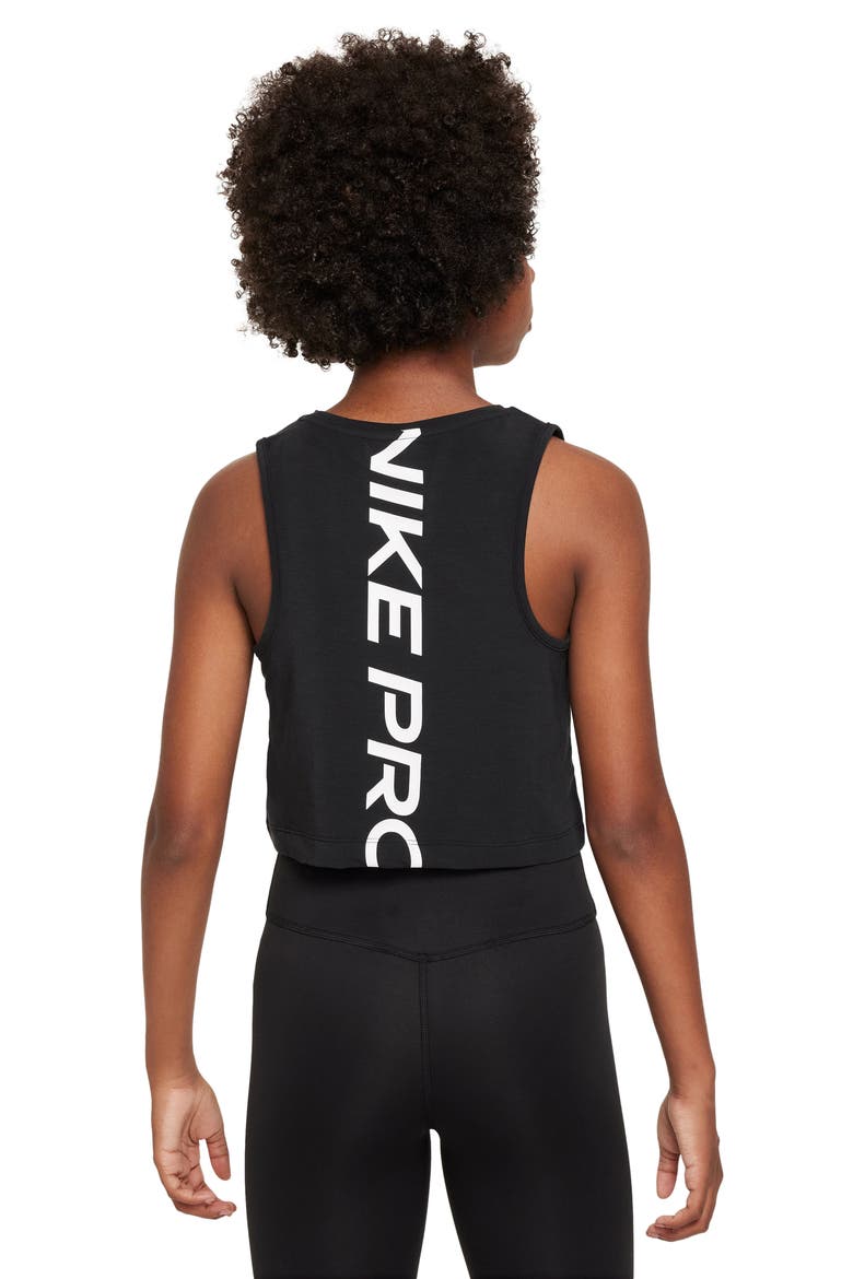 Kids' Dri-FIT Pro Tank Top, Alternate, color, 010 BLACK/WHITE