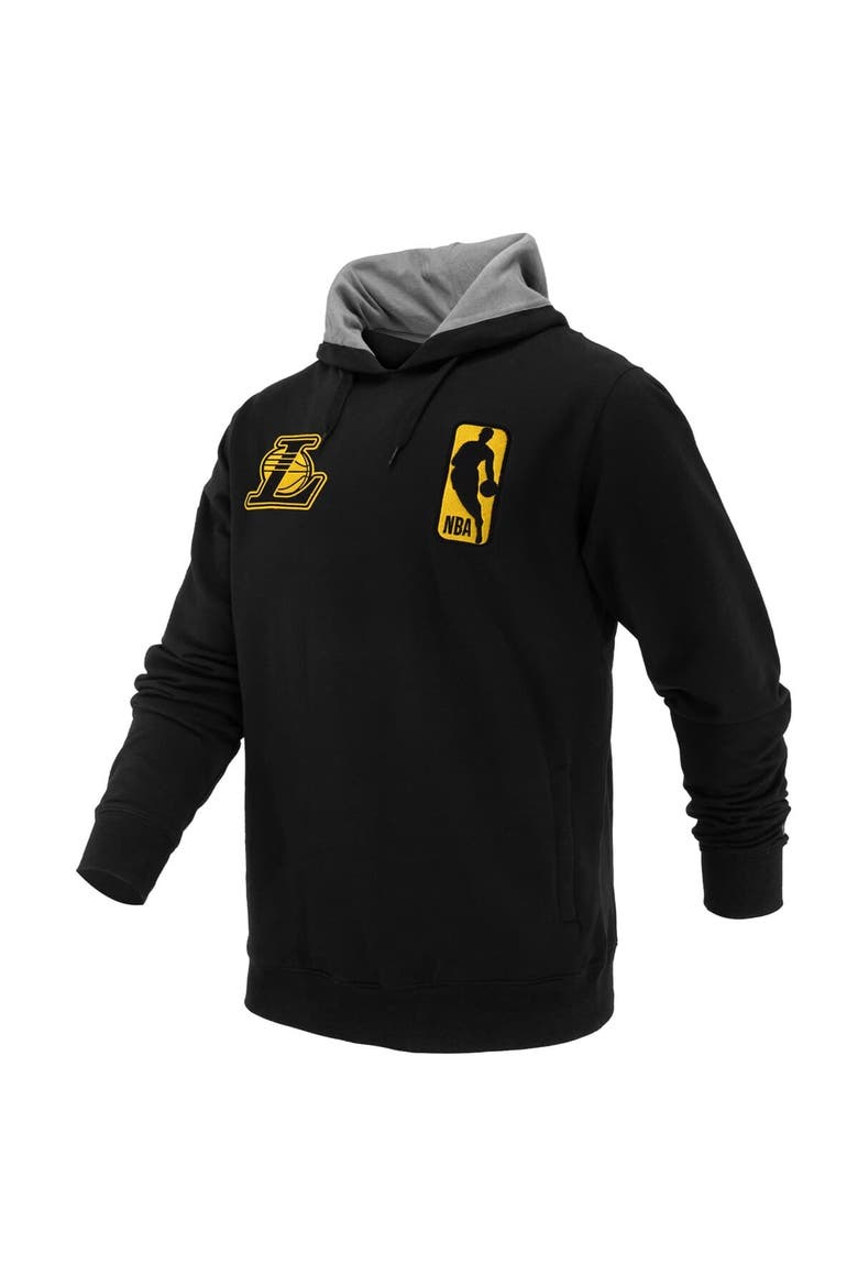 Unisex FISLL Black Los Angeles Lakers Logoman Shadow Collection Pullover Hoodie, Alternate, color, Black
