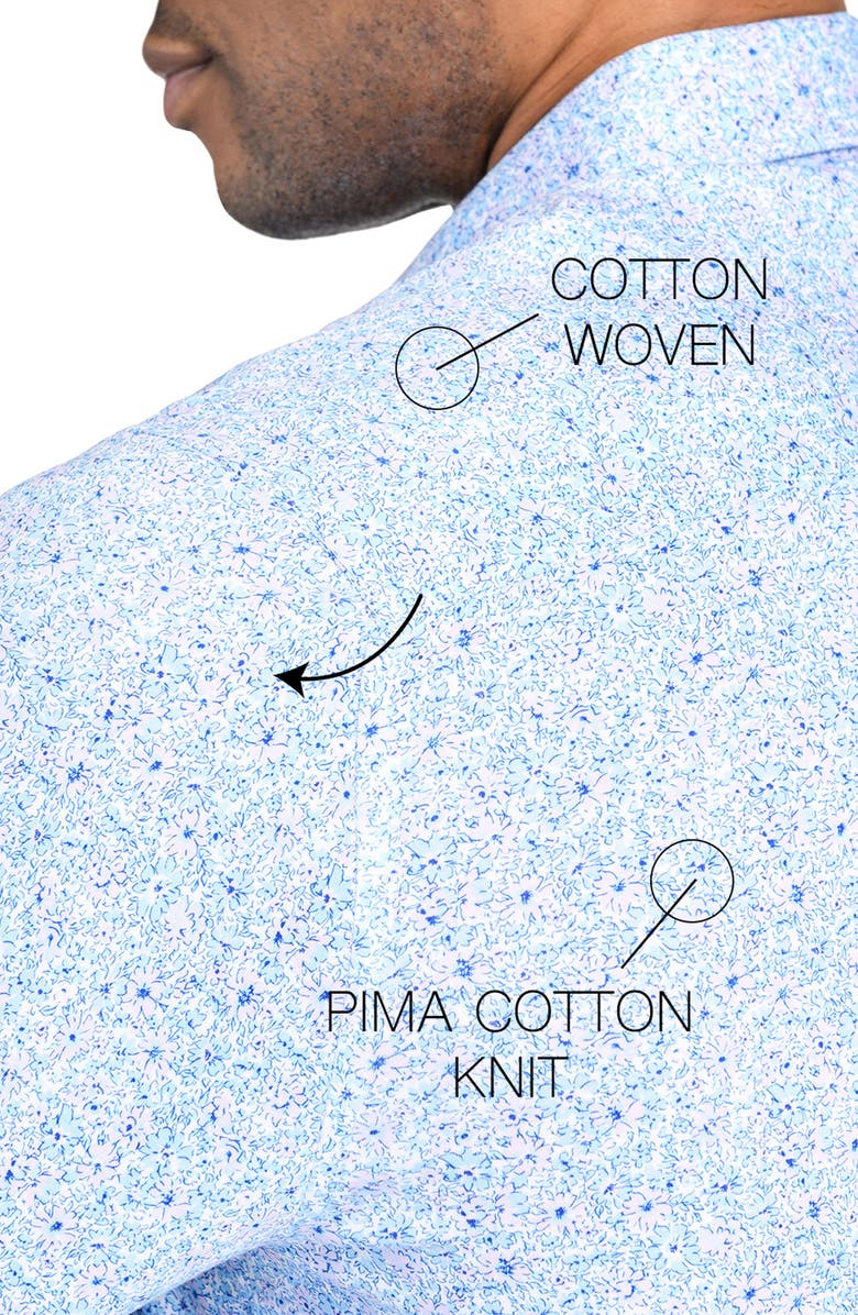 W.R.K Slim Fit Floral Reworked Dress Shirt, Alternate, color, Blue Purple