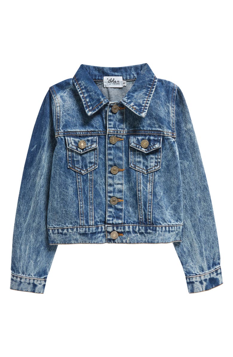 Lola + The Boys Kids' Sunny Days Embellished Denim Jacket, Main, color,