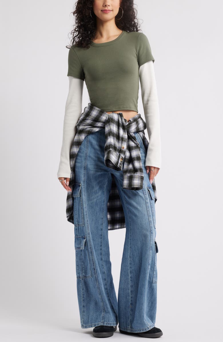 BP. Layered Look Long Sleeve T-Shirt, Alternate, color, 