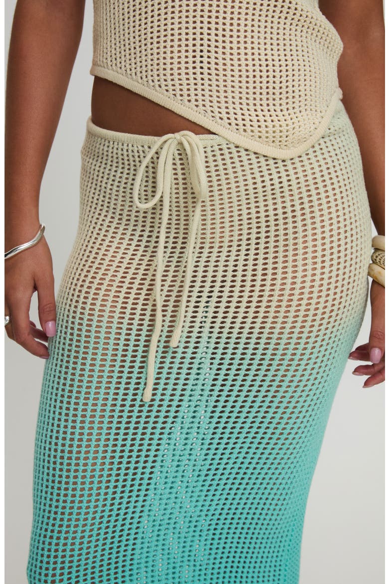 Ombré Open Stitch Maxi Skirt, Alternate, color, BLUE / CREAM