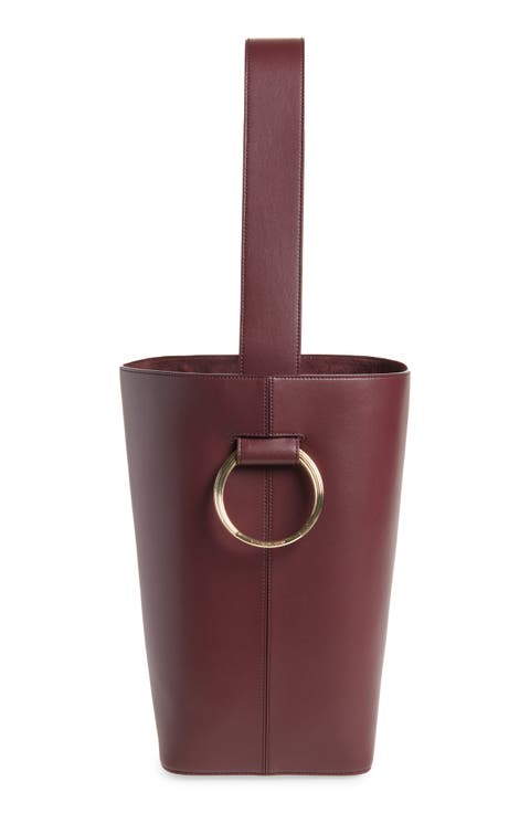 Dia Leather Bucket Bag