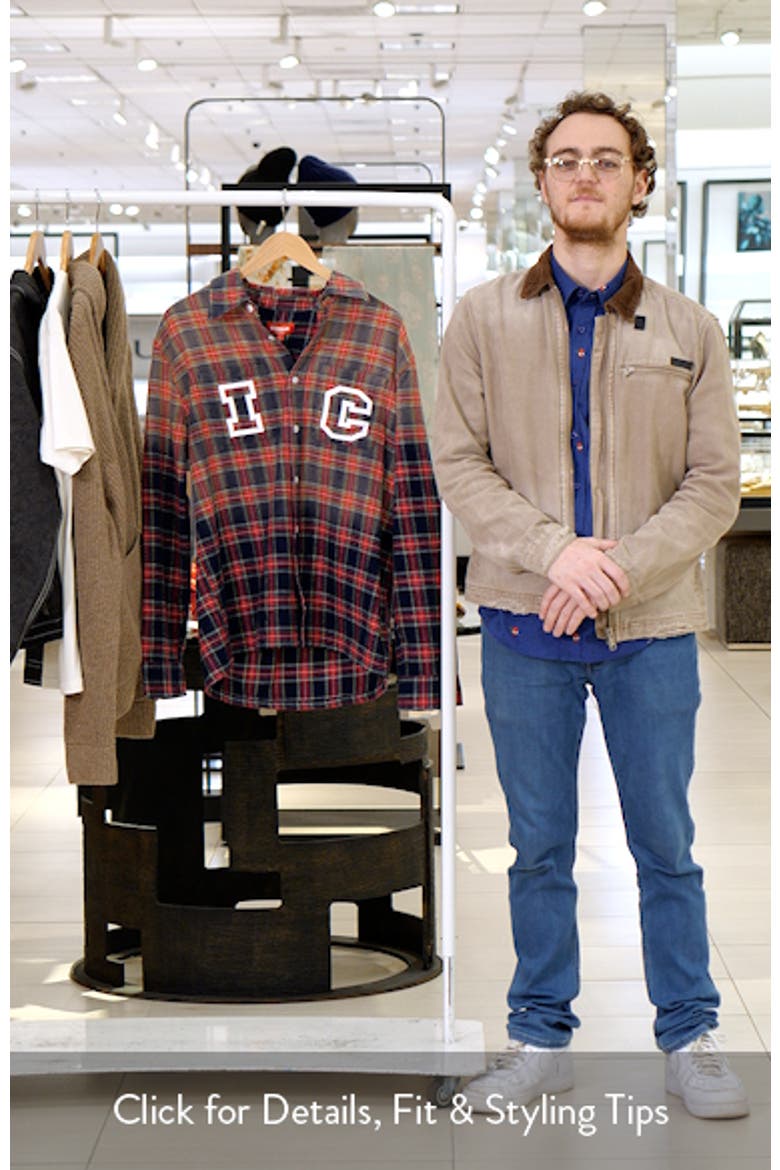 Grapefruit Plaid Cotton Graphic Button-Up Shirt video