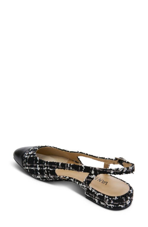 Vaneli Tisha Cap Toe Slingback Flat In Black