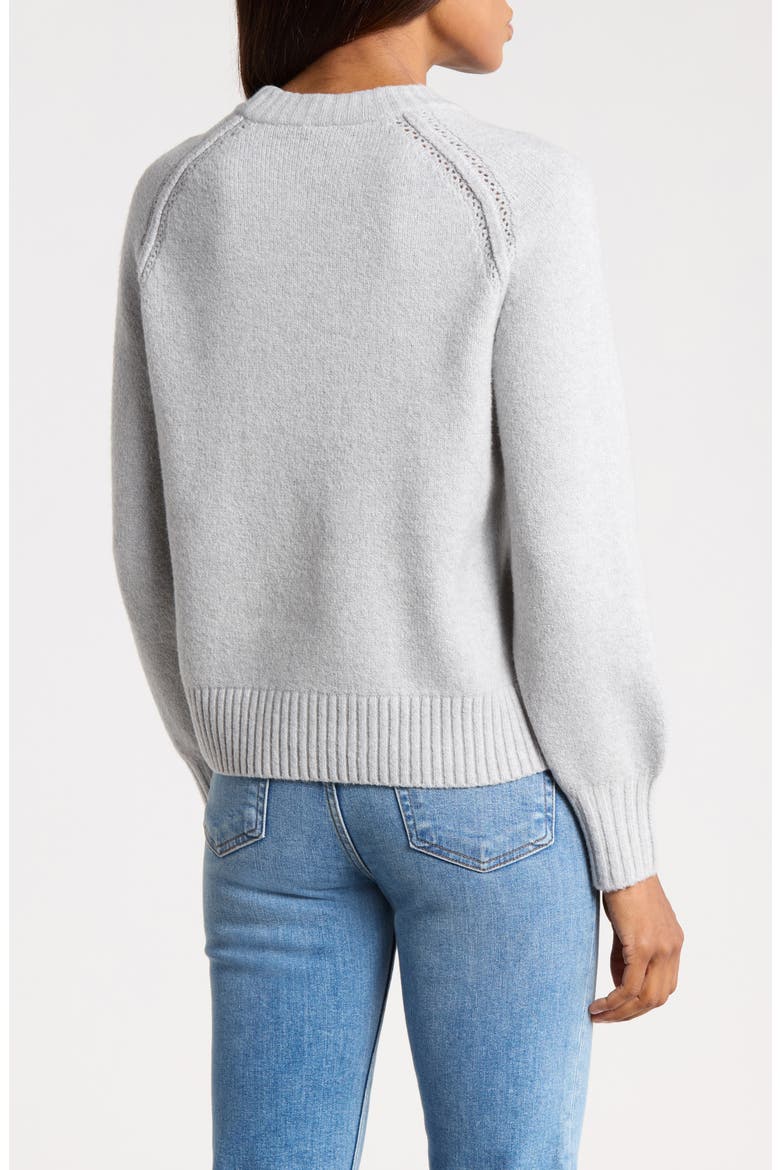 Long Sleeve Raglan Crew Sweater, Alternate, color, GREY HEATHER