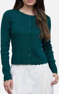 Blu Pepper Scallop Trim Cardigan
