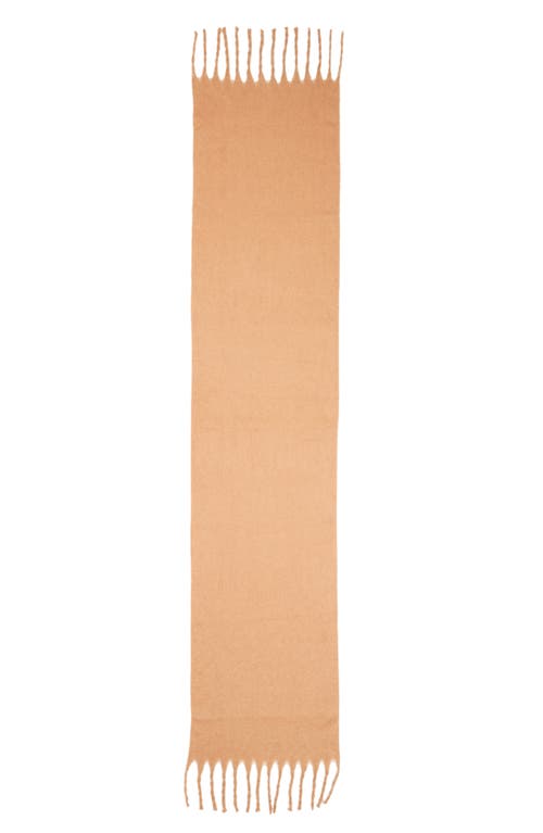 Nordstrom Brushed Fringed Scarf In Brown