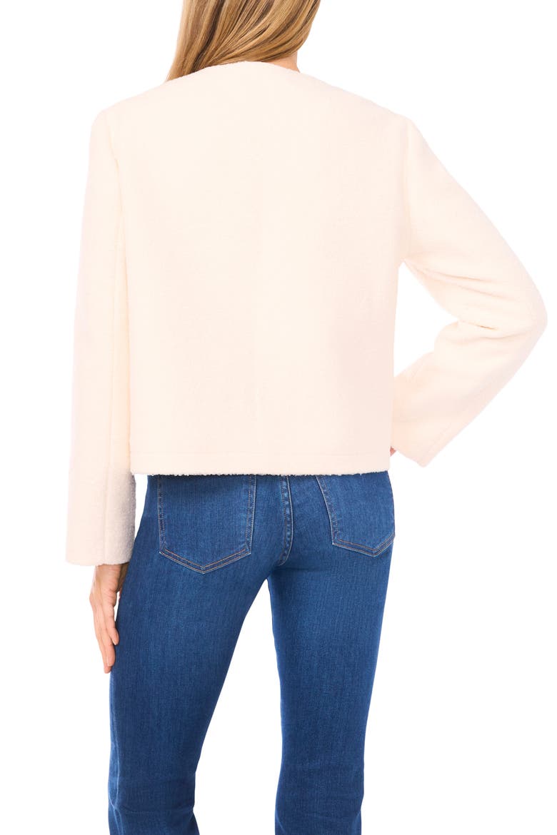 High Pile Fleece Crop Zip Jacket, Alternate, color, NEW IVORY