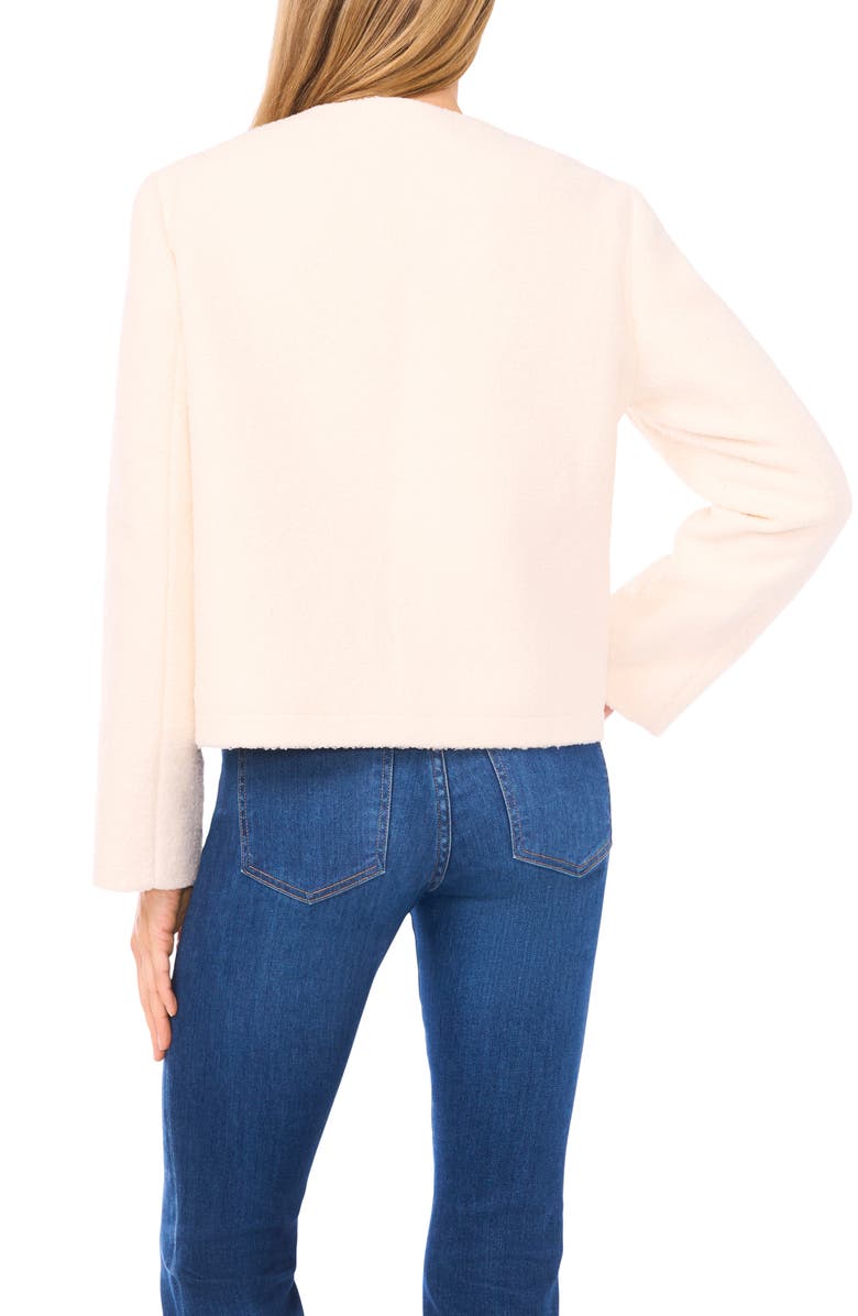 Halogen<sup>®</sup> High Pile Fleece Crop Zip Jacket, Alternate, color, New Ivory