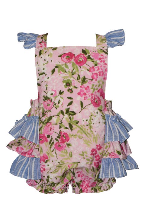 <p>Mixed Print Ruffle Bubble Romper (Baby)</p>