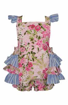 Iris & Ivy <p>Mixed Print Ruffle Bubble Romper (Baby)</p>
