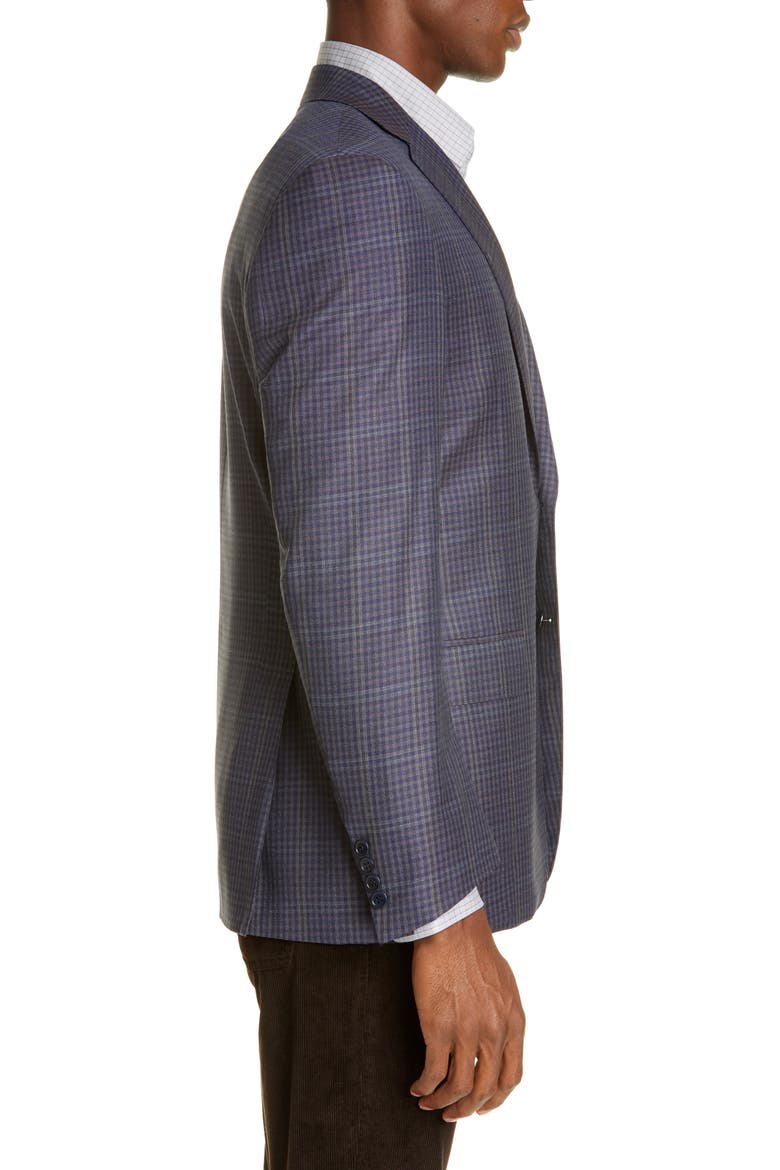Sienna Soft Classic Fit Microcheck Wool Sport Coat, Alternate, color, BROWN