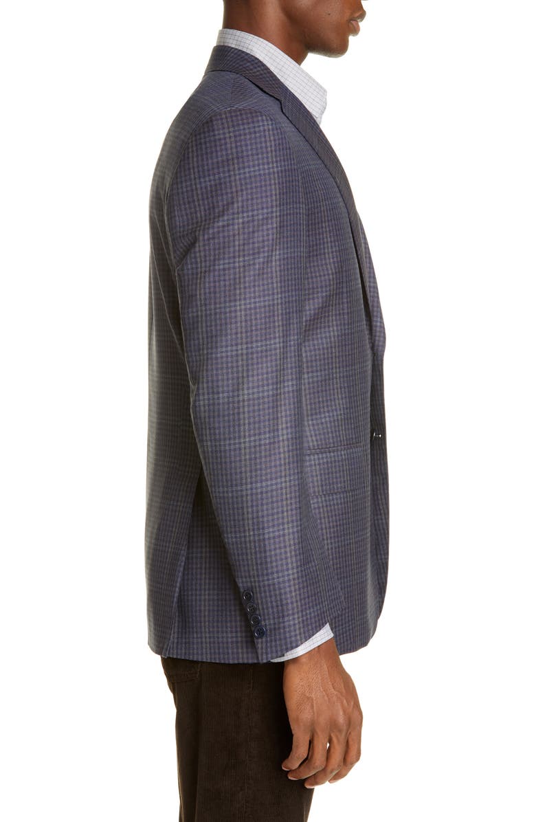 Canali Sienna Soft Classic Fit Microcheck Wool Sport Coat, Alternate, color,