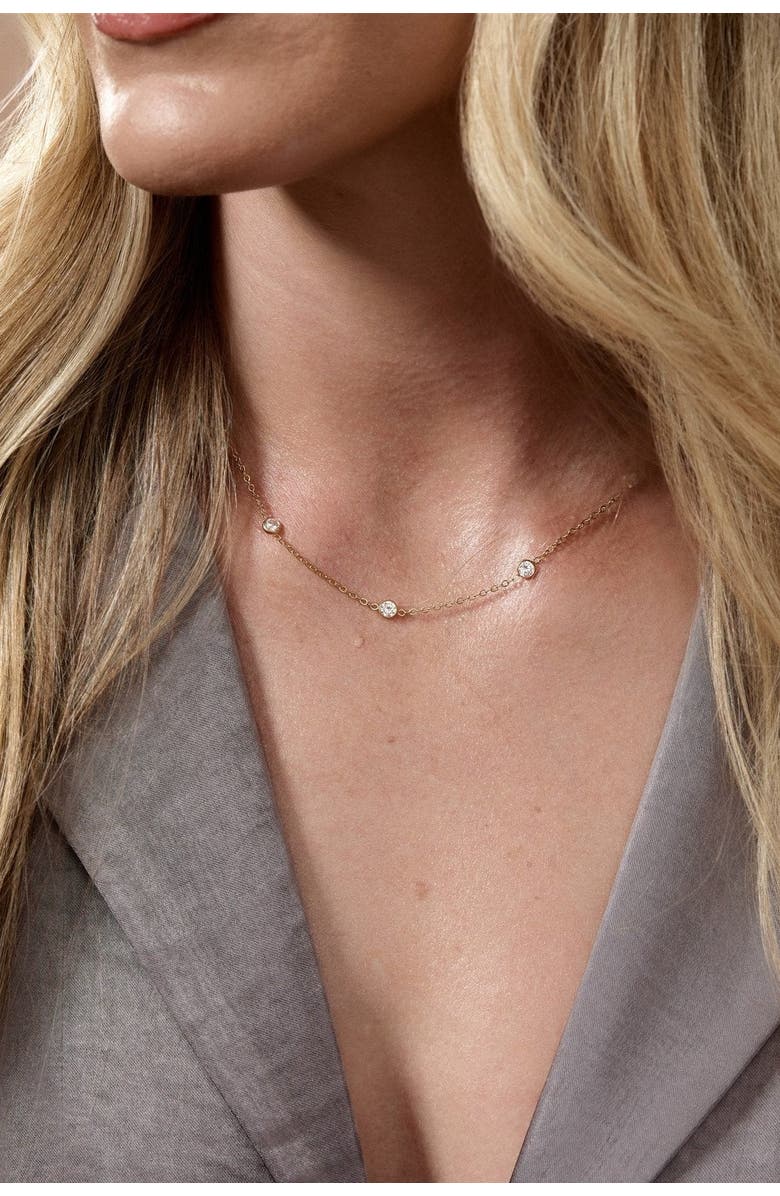 Set & Stones Faye Necklace, Alternate, color, Gold