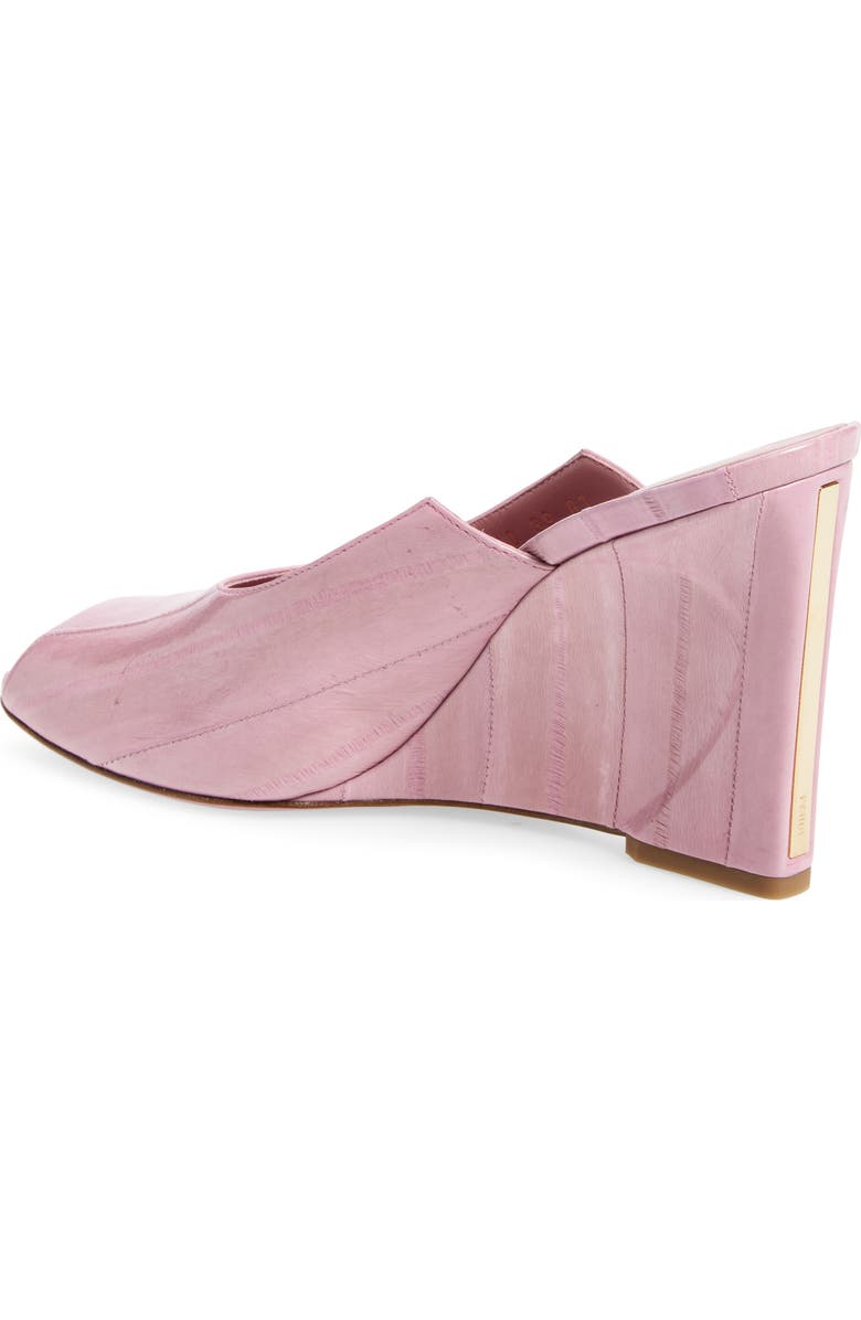 Fendi Show Genuine Eel Wedge Mule, Alternate, color, Indian Pink
