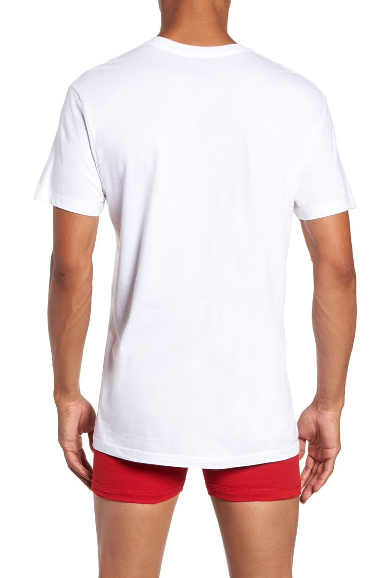 5-Pack V-Neck Undershirts, Alternate, color, WHITE