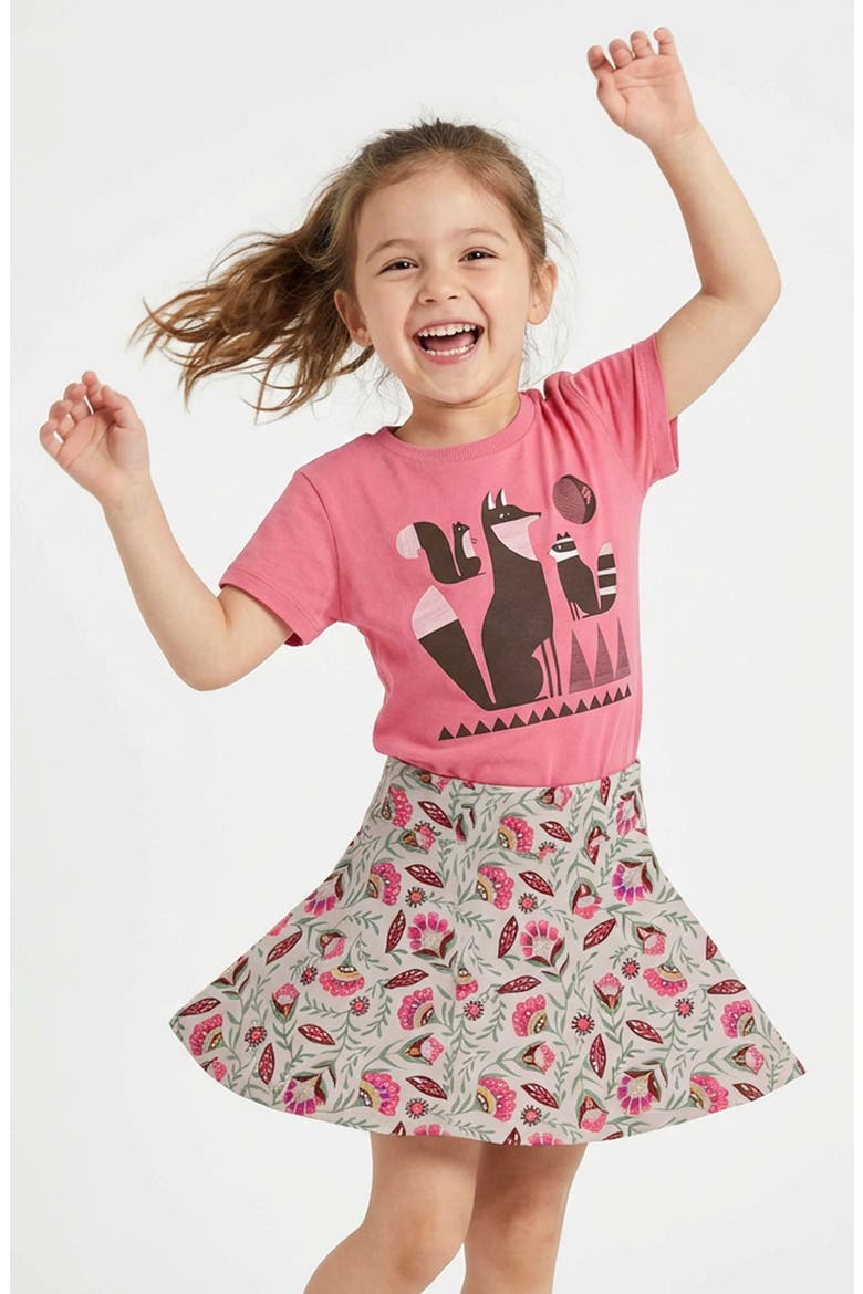 Organic Cotton Girls Graphic T-Shirt, Alternate, color, Fure-ever Rosy