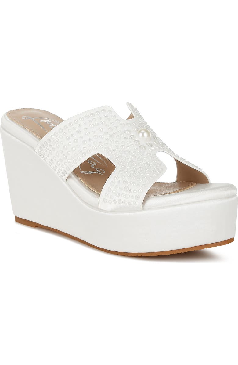 LONDON RAG Renier Platform Wedge Sandal, Main, color, White