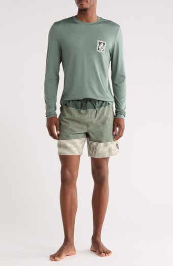 Long Sleeve Swim T-Shirt & Swim Shorts Set