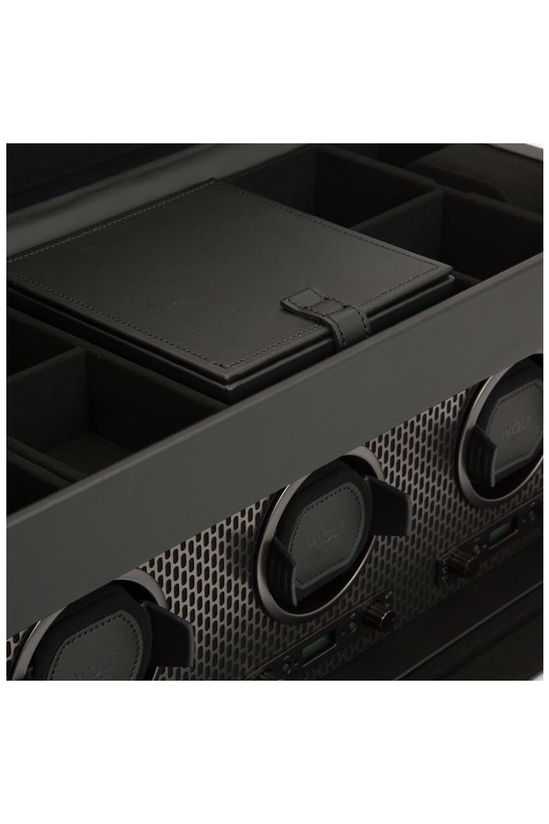 Axis Triple Watch Winder with Storage, Alternate, color, POWDER COAT