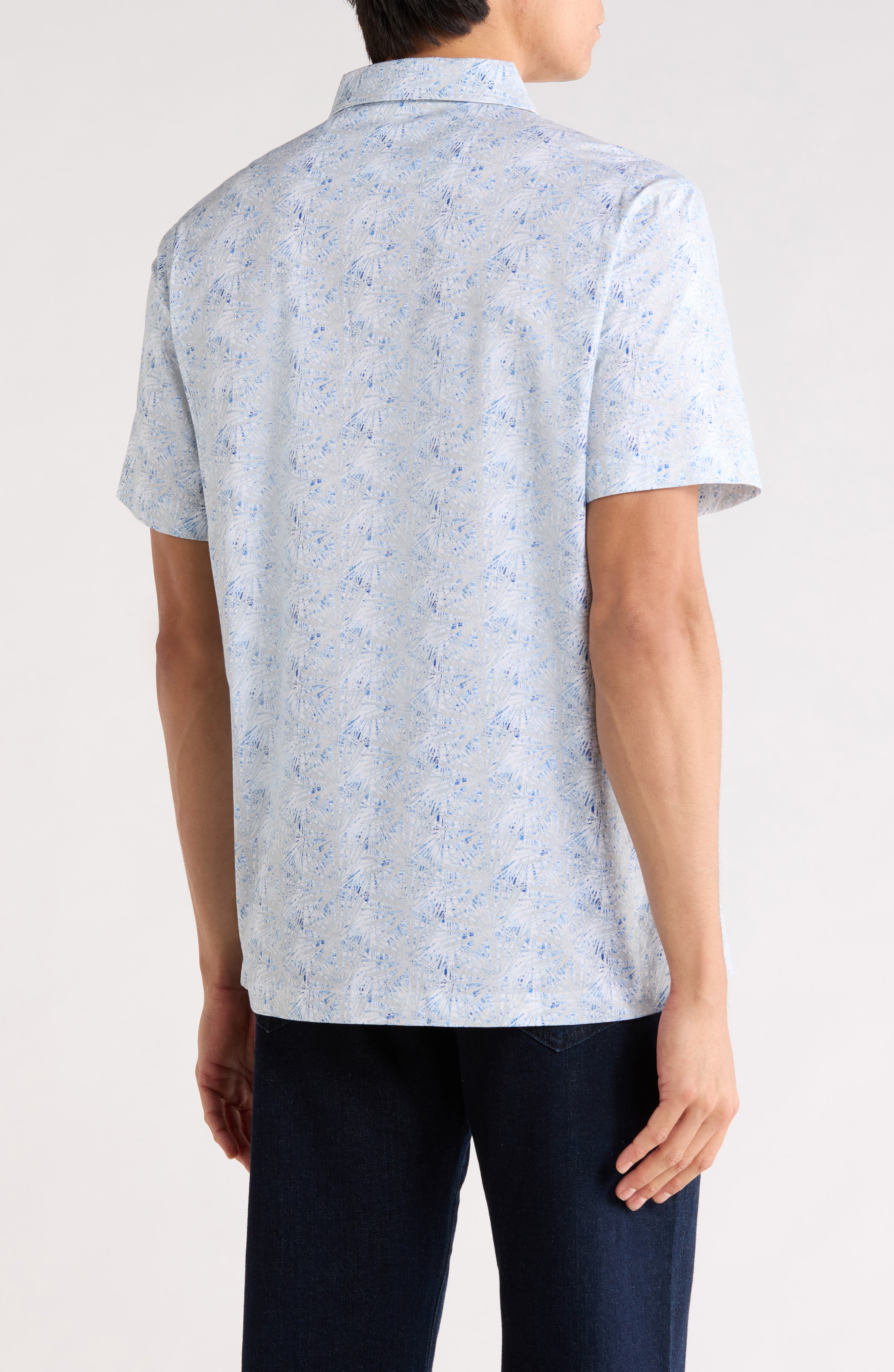 Print Cotton Knit Polo - image 2