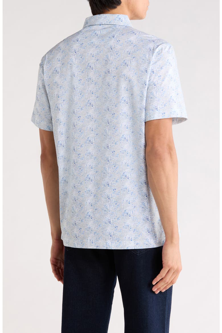 Print Cotton Knit Polo, Alternate, color, SAND