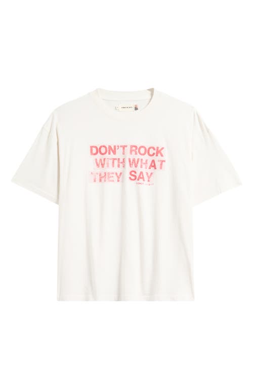 Honor The Gift What They Say Cotton Graphic T-shirt In White