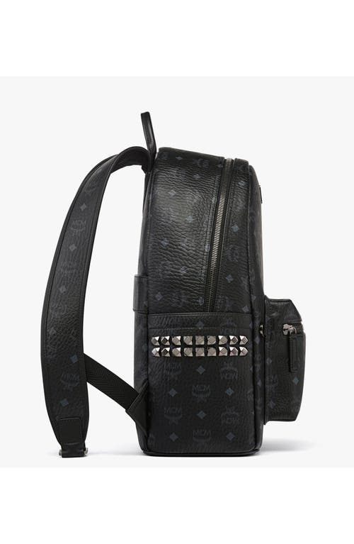 Mcm Small Stark Side Studs Backpack In Black
