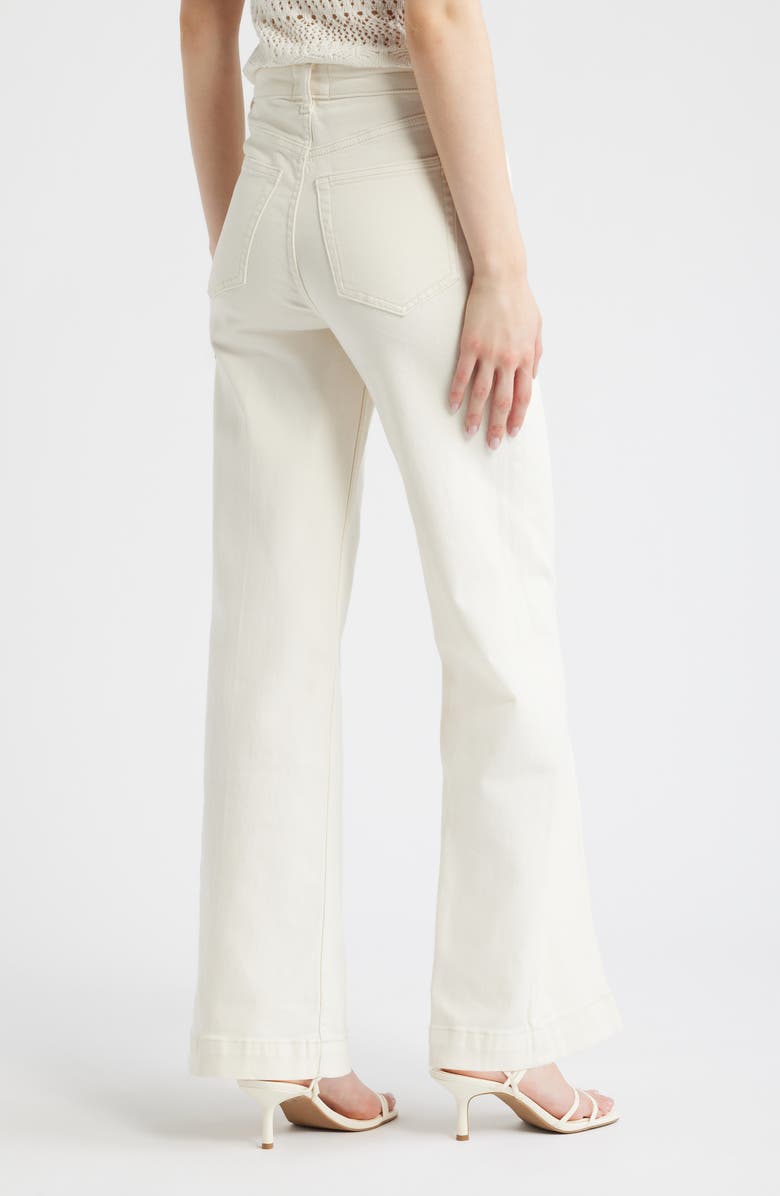 Reformation Bex Super Stretch Wide Leg Jeans, Alternate, color, Fior Di Latte