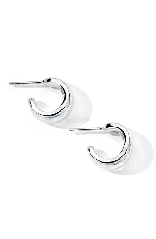 Ippolita Classico Hammered Huggie Hoop Earrings In Silver