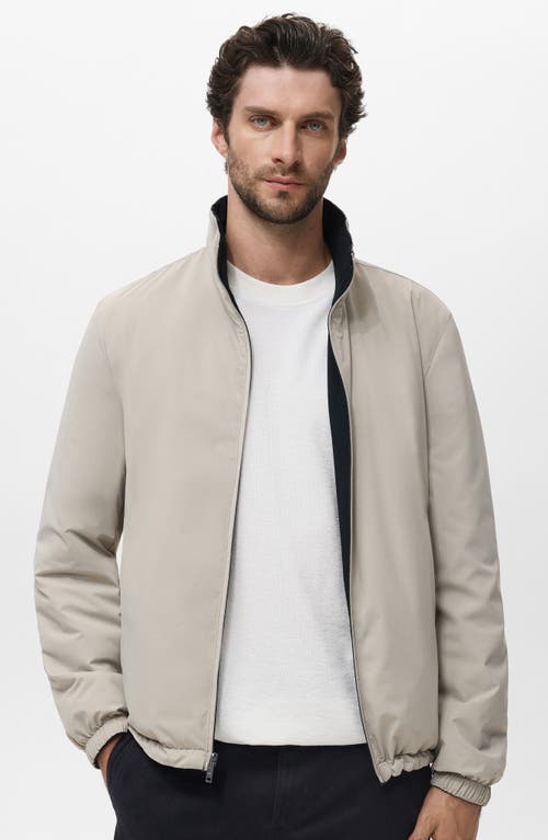 Mango Reversible Water Repellent Jacket In Black