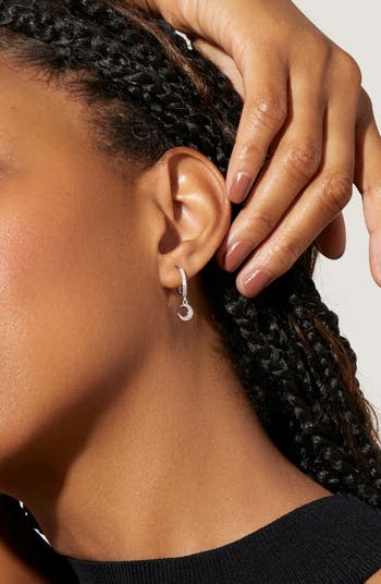 日本未上陸 [ana luisa] Crescent Moon Huggie Hoops Ana Luisa Crescent Moon Huggie Hoops - Celeste | Nordstrom