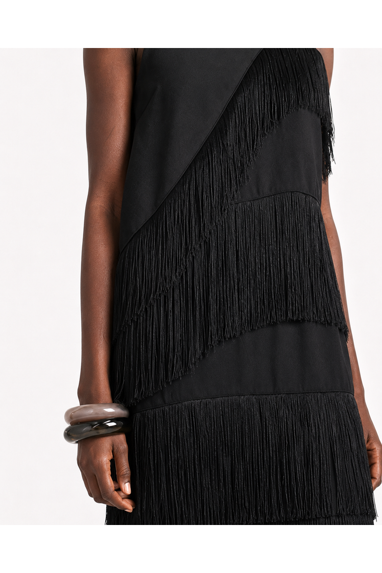 Cascade Top And Skirt, Alternate, color, Midnight Black